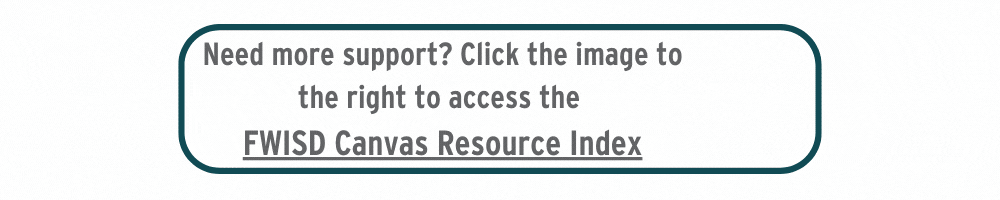 FWISD Canvas Resource Index